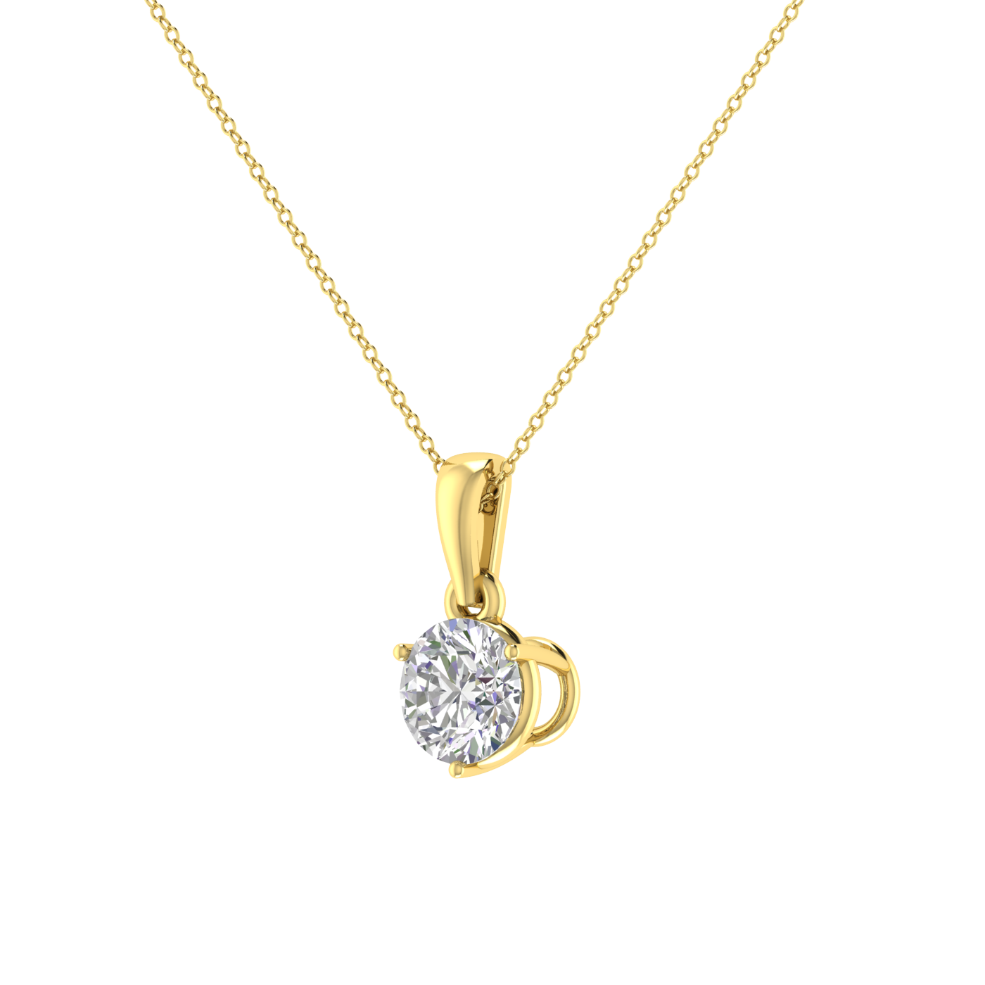 0.50 Carat 3 Prong setting Round Diamond Pendant