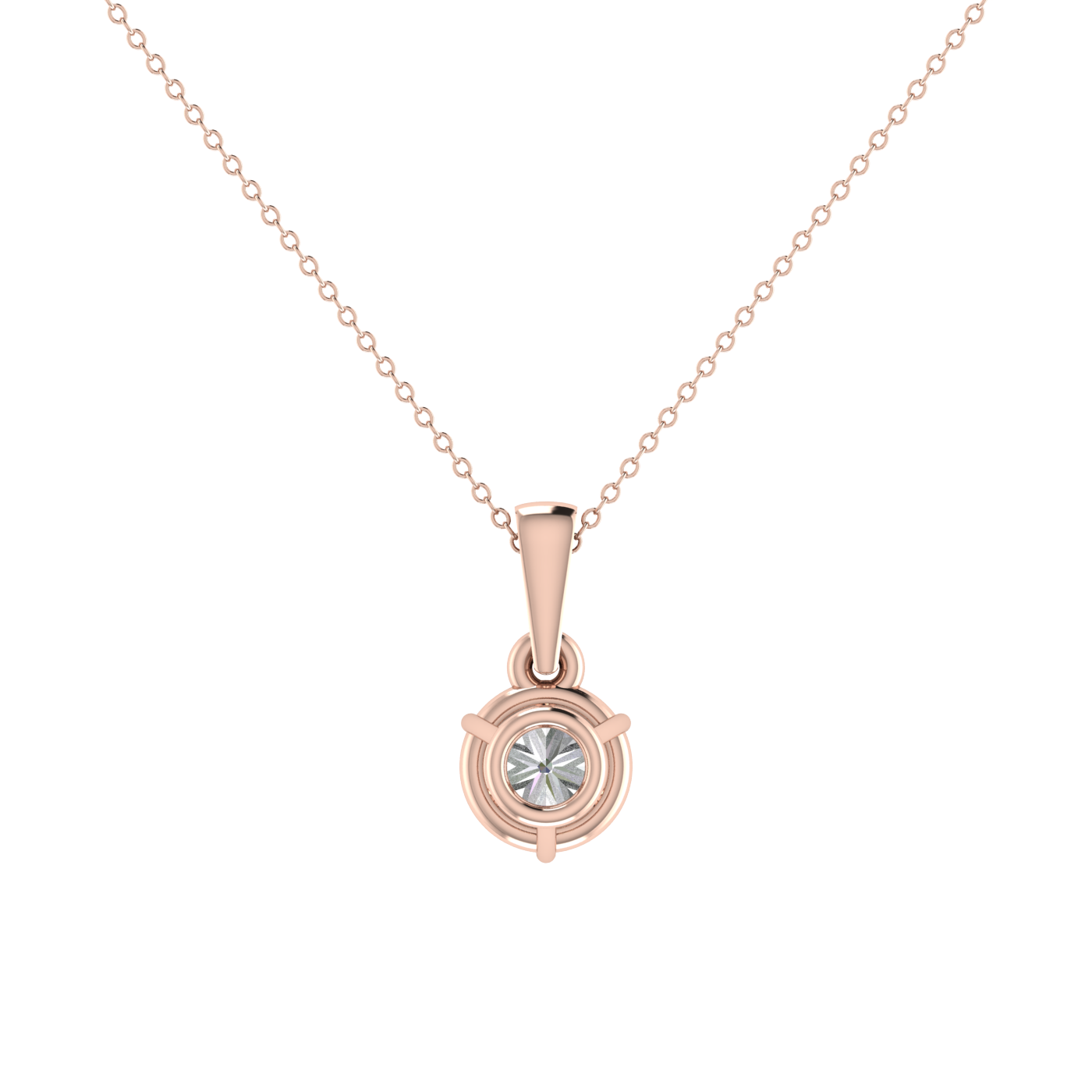 0.50 Carat 3 Prong setting Round Diamond Pendant