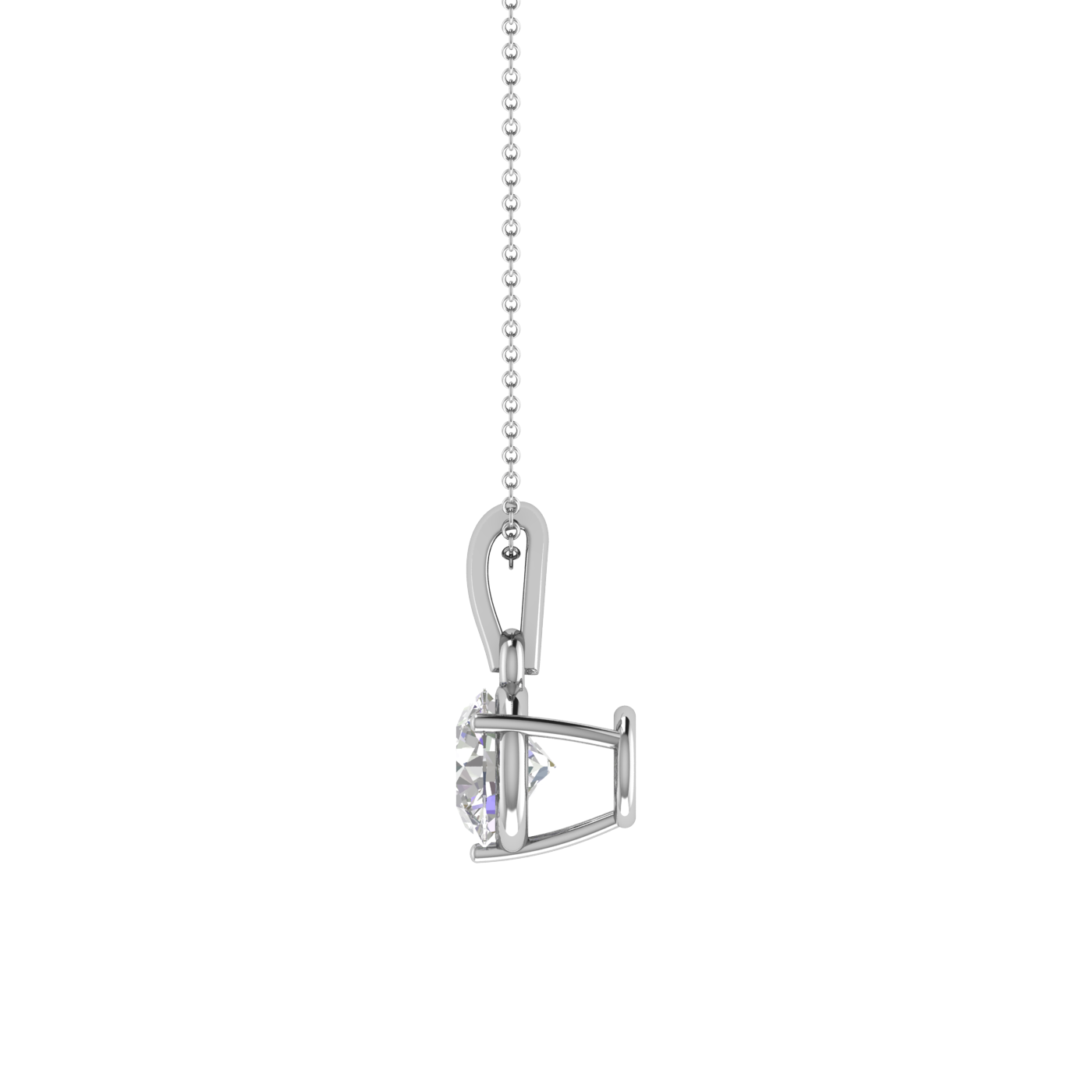 0.50 Carat 3 Prong setting Round Diamond Pendant