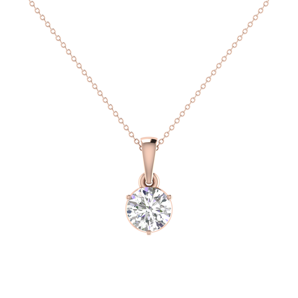 0.50 Carat 3 Prong setting Round Diamond Pendant