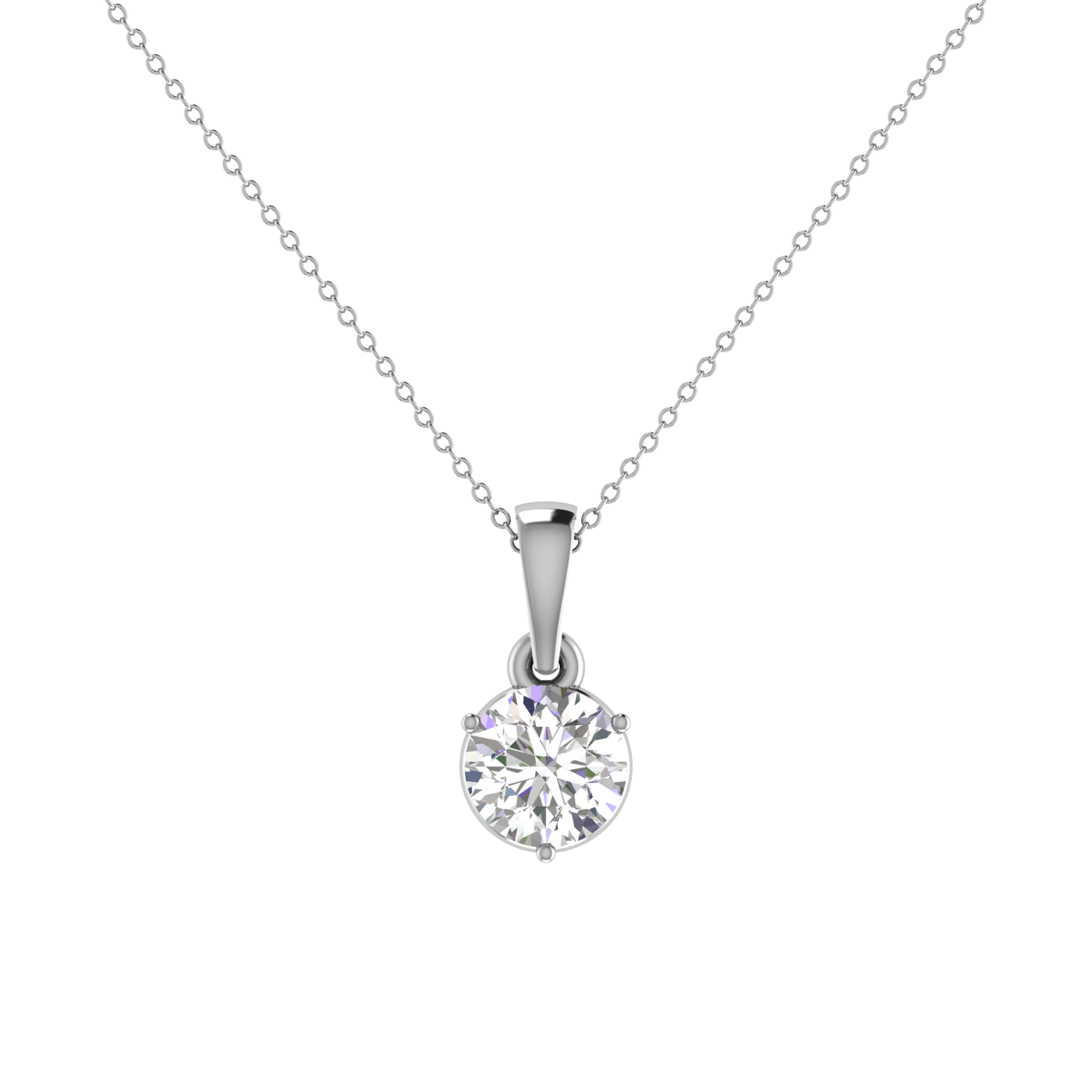 0.50 Carat 3 Prong setting Round Diamond Pendant