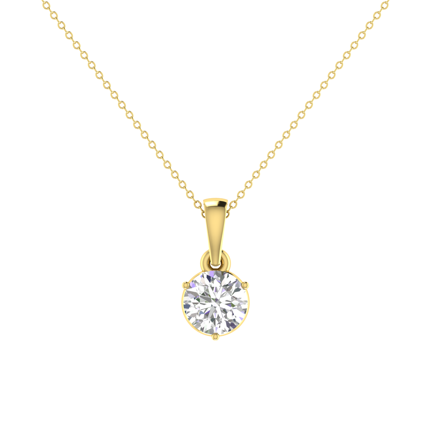 0.50 Carat 3 Prong setting Round Diamond Pendant