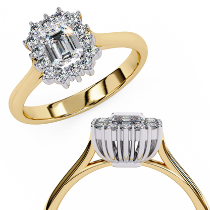 Queen's Emerald 0.35 Ct Solitaire Ring