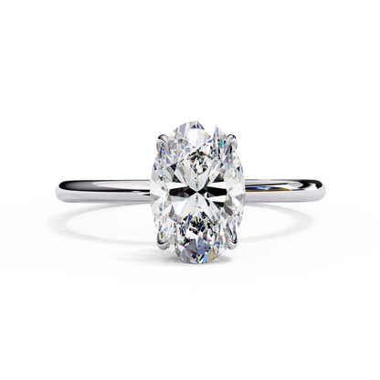 Lab Real Oval 1.2 Carat Solitaire Ring