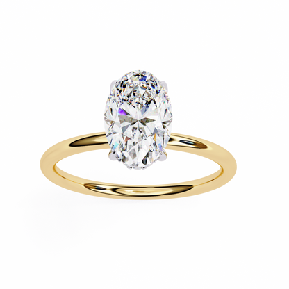 Lab Real Oval 1.2 Carat Solitaire Ring