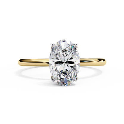 Lab Real Oval 1.2 Carat Solitaire Ring