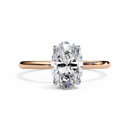 Lab Real Oval 1.2 Carat Solitaire Ring