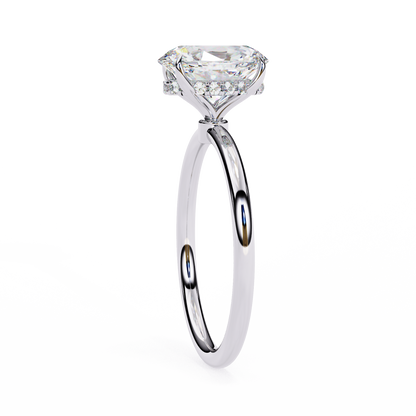 Lab Real Oval 1.2 Carat Solitaire Ring