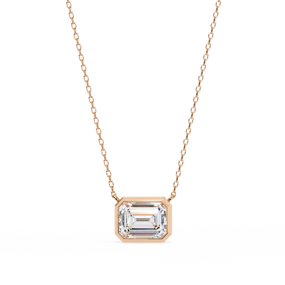 1.9 Carat Emerald Cut Large Solitaire Pendant