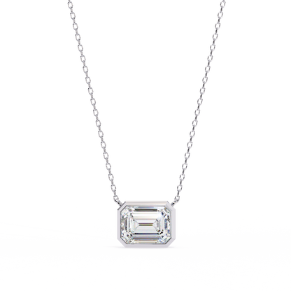 1.9 Carat Emerald Cut Large Solitaire Pendant