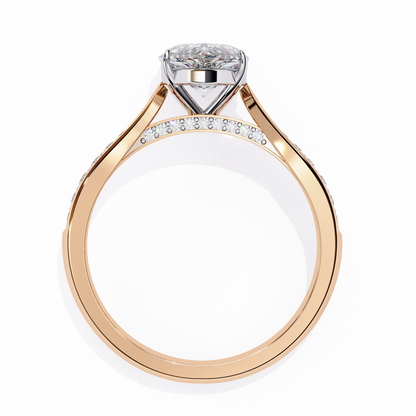 Little Drop Pear Solitaire Ring