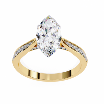 Minimalist Marquise Solitaire Ring