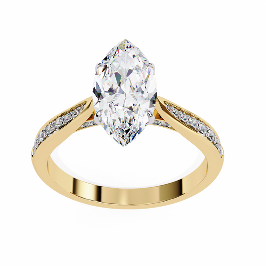 Minimalist Marquise Solitaire Ring