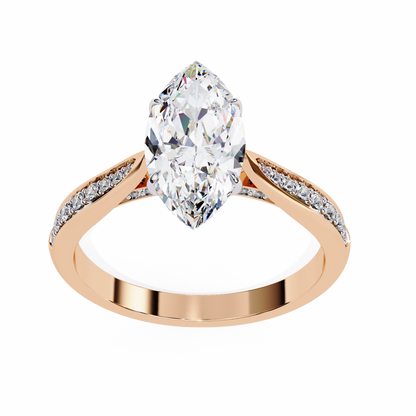 Minimalist Marquise Solitaire Ring