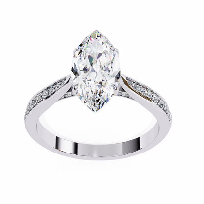 Minimalist Marquise Solitaire Ring