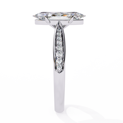 Minimalist Marquise Solitaire Ring