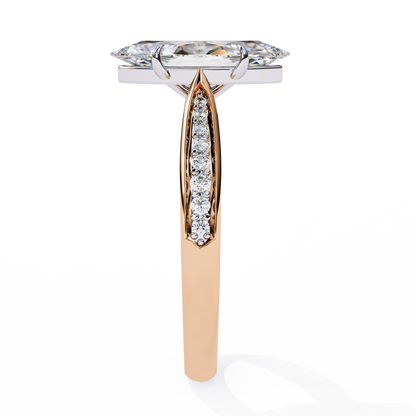 Minimalist Marquise Solitaire Ring