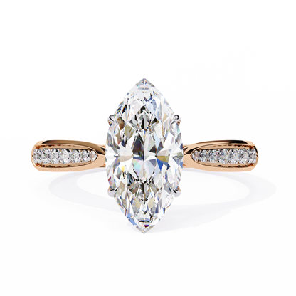 Minimalist Marquise Solitaire Ring