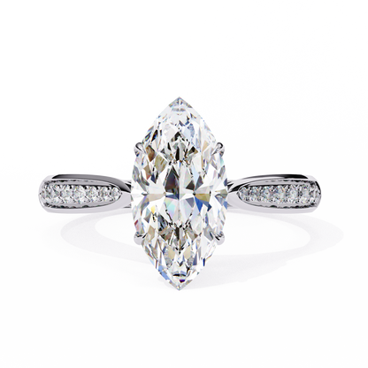 Minimalist Marquise Solitaire Ring