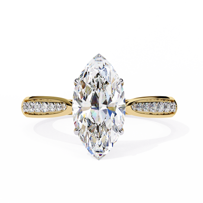 Minimalist Marquise Solitaire Ring