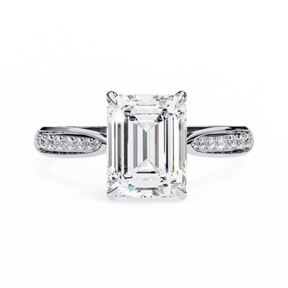 Perfect Emerald 2.56 Carat Solitaire Engagement Ring