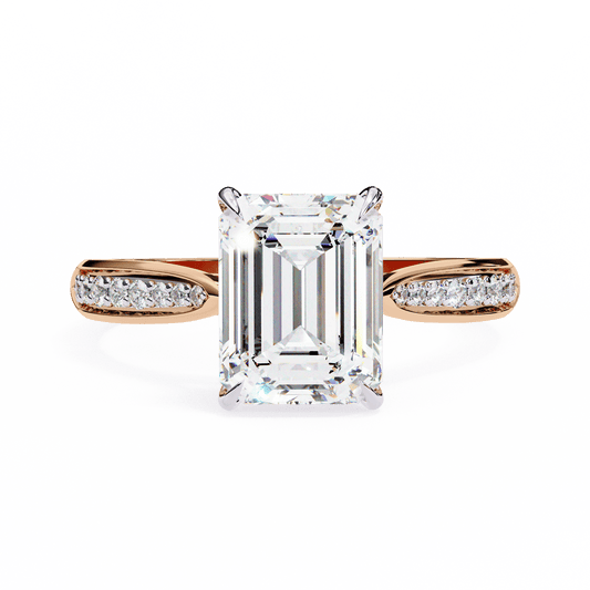 Perfect Emerald 2.56 Carat Solitaire Engagement Ring