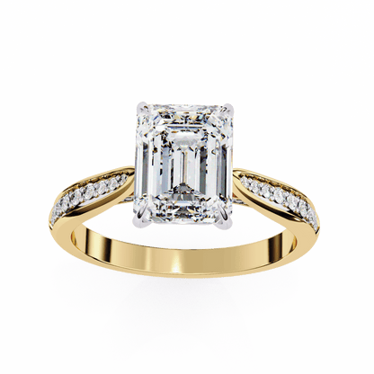 Perfect Emerald 2.56 Carat Solitaire Engagement Ring