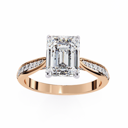 Perfect Emerald 2.56 Carat Solitaire Engagement Ring
