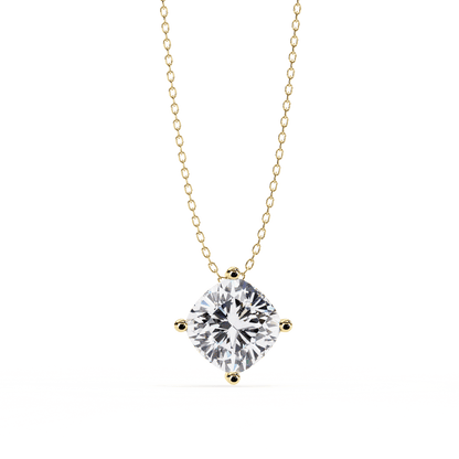 2.32 Carat Cushion Square Solitaire Pendant