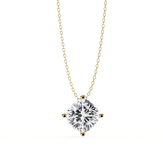 2.32 Carat Cushion Square Solitaire Pendant
