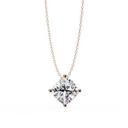 2.32 Carat Cushion Square Solitaire Pendant