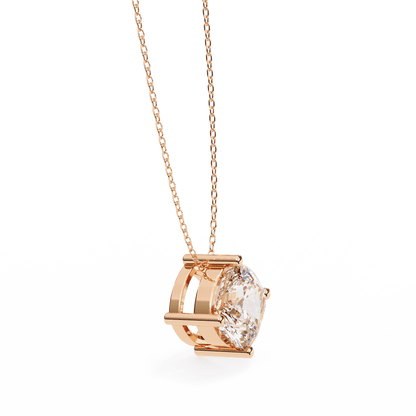 2.32 Carat Cushion Square Solitaire Pendant
