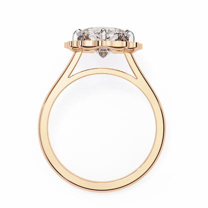 White Lotus Solitaire 3.36 Carat Engagement Ring
