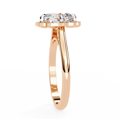 White Lotus Solitaire 3.36 Carat Engagement Ring