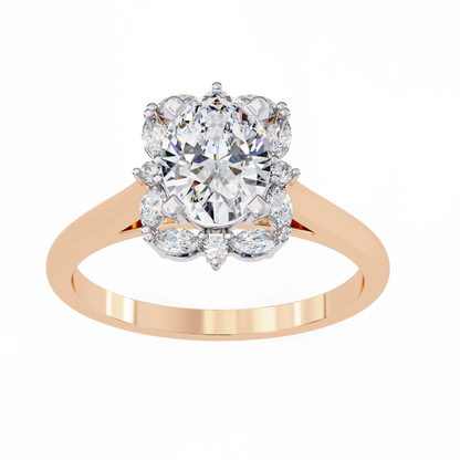 1.09 Carat Oval Union Solitaire Ring