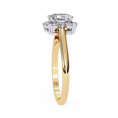 1.09 Carat Oval Union Solitaire Ring