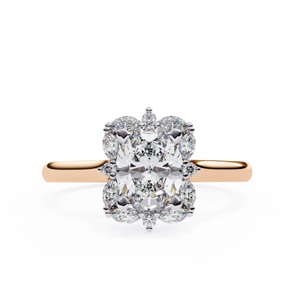 1.09 Carat Oval Union Solitaire Ring