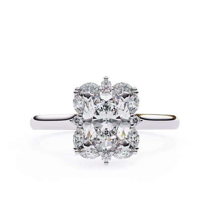 1.09 Carat Oval Union Solitaire Ring