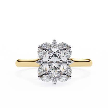1.09 Carat Oval Union Solitaire Ring