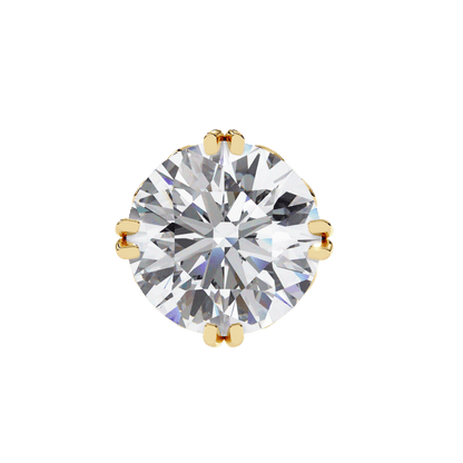 Doule Claw 2.5 Carat each Round Solitaire Stud Earrings