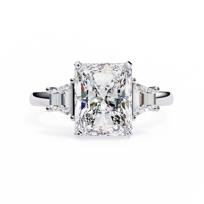 Radiant Gradeaur 3.03 Carat Solitaire Ring