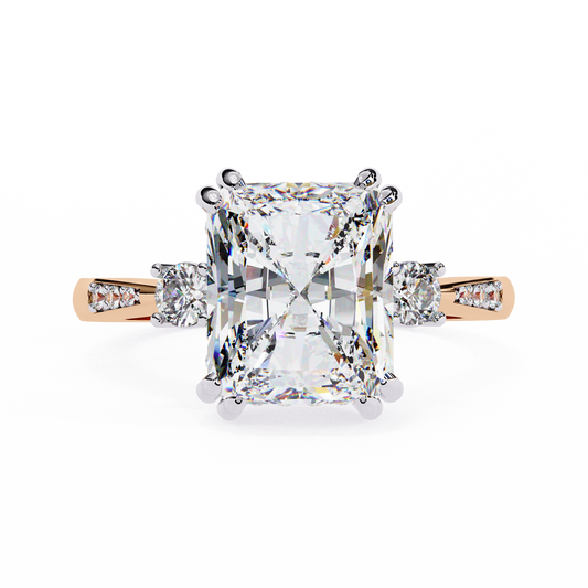 Timeless Trio Radiant Cut Engagement Ring