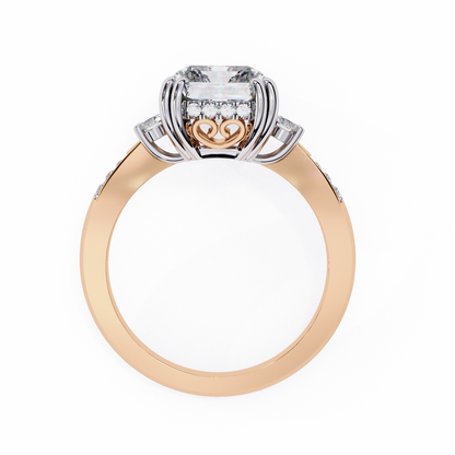 Timeless Trio Radiant Cut Engagement Ring