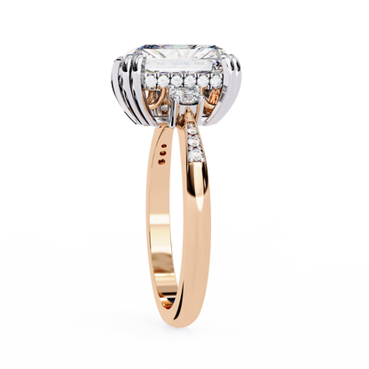 Timeless Trio Radiant Cut Engagement Ring