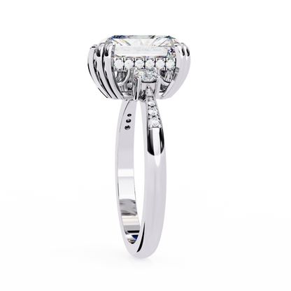 Timeless Trio Radiant Cut Engagement Ring