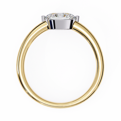 Oval Eye 0.86 Carat Solitaire Ring