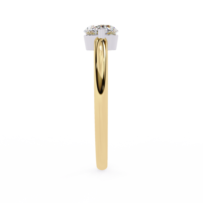 Oval Eye 0.86 Carat Solitaire Ring
