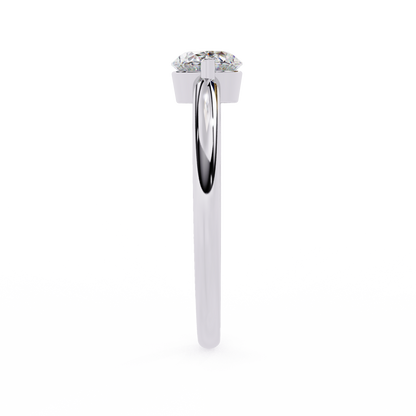 Oval Eye 0.86 Carat Solitaire Ring