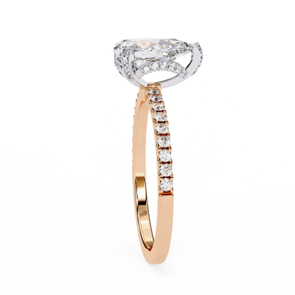 Sleek Tear Drop Solitaire Ring