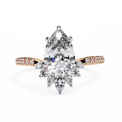 Blend Pear and Marquise Solitaire Ring